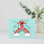 Elmo Rainbow Doodley Graphic Briefkaart (Staand voorkant)