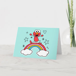 Elmo Rainbow Doodley Graphic Kaart