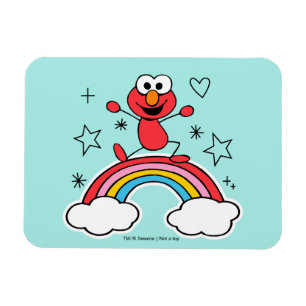 Elmo Rainbow Doodley Graphic Magneet