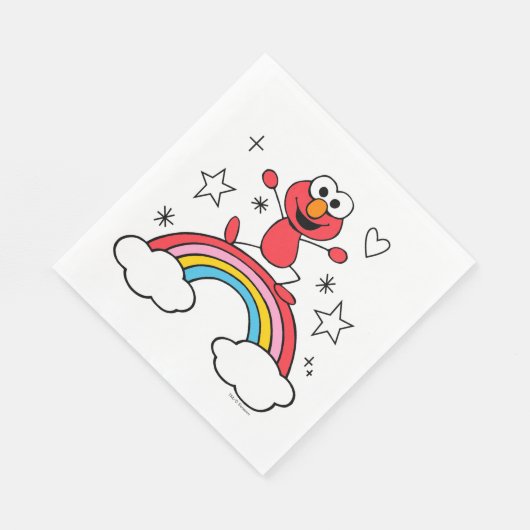 Elmo Rainbow Doodley Graphic Servet (Hoek)