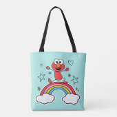 Elmo Rainbow Doodley Graphic Tote Bag (Achterkant)