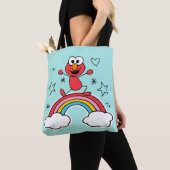 Elmo Rainbow Doodley Graphic Tote Bag (Dichtbij)