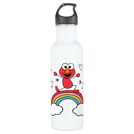 Elmo Rainbow Doodley Graphic Waterfles (Voorkant)