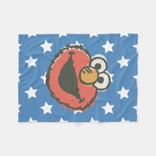Elmo Retro Fleece Deken (Voorkant (Horizontaal))