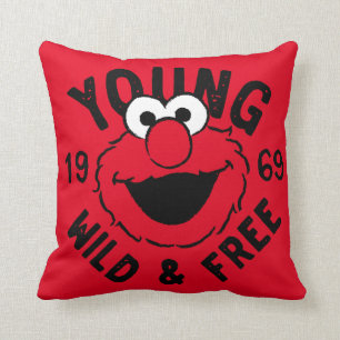 Elmo Schaats Logo - Young, Wild & Free 1969 Kussen