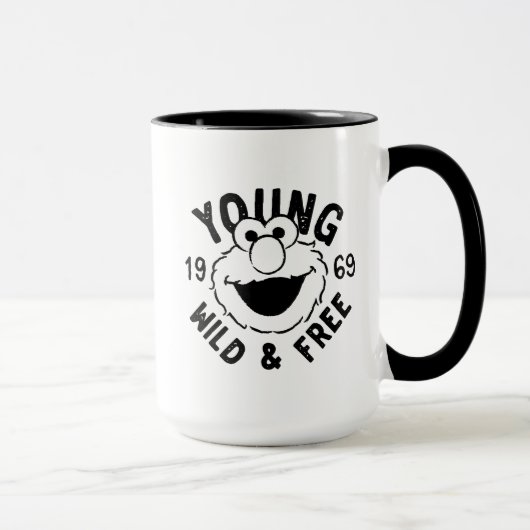 Elmo Schaats Logo - Young, Wild & Free 1969 Mok (Rechts)