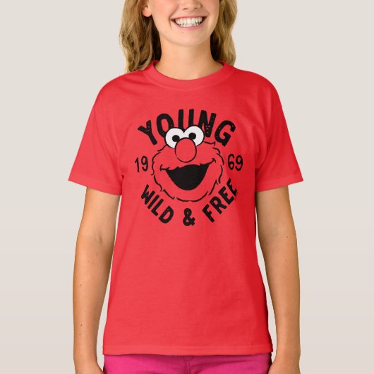 Elmo Schaats Logo - Young, Wild & Free 1969 T-shirt (Voorkant)
