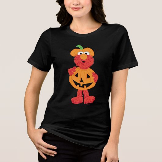 Elmo | Schattig als een Pompoen Tri-Blend Shirt (Voorkant)