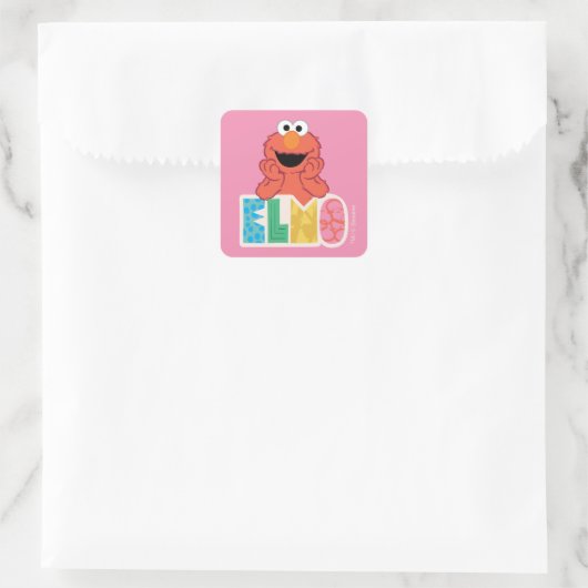 Elmo Schattig & Leuk Vierkante Sticker (Tas)