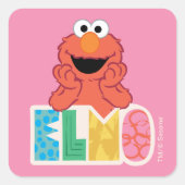 Elmo Schattig & Leuk Vierkante Sticker (Voorkant)