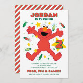 Elmo Sesamstraat Verjaardag Feestdagenkaart (Voorkant / Achterkant)