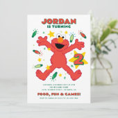 Elmo Sesamstraat Verjaardag Feestdagenkaart (Staand voorkant)