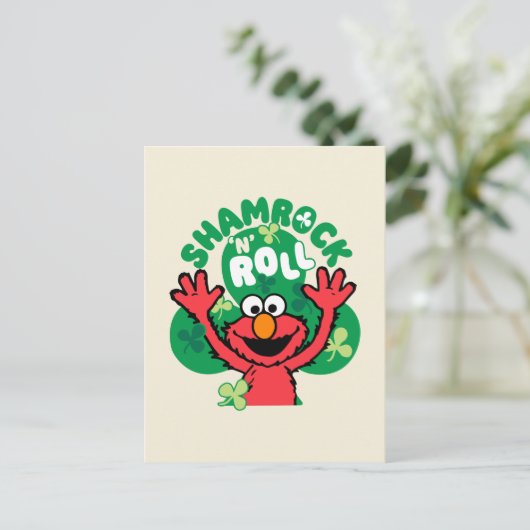 Elmo | Shamrock 'n' Roll Briefkaart (Staand voorkant)