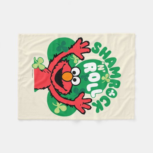 Elmo | Shamrock 'n' Roll Fleece Deken (Voorkant (Horizontaal))