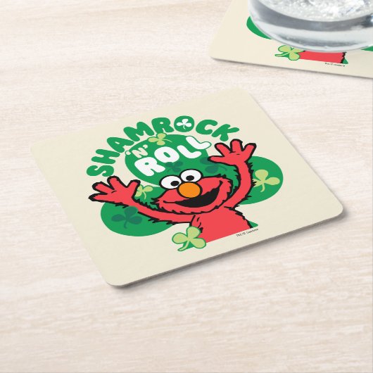Elmo | Shamrock 'n' Roll Kartonnen Onderzetters (Schuin)