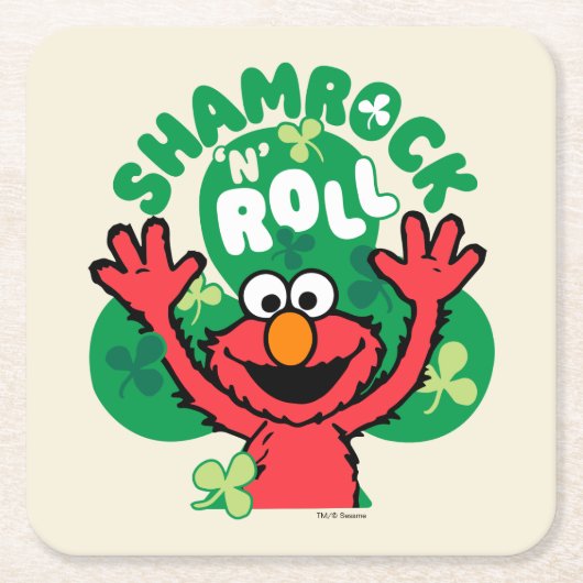 Elmo | Shamrock 'n' Roll Kartonnen Onderzetters (Voorkant)