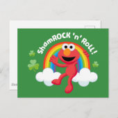 Elmo | Shamrock 'n' Roll Rainbow Briefkaart (Voorkant / Achterkant)
