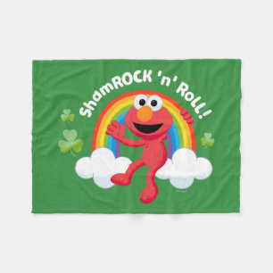 Elmo   Shamrock 'n' Roll Rainbow Fleece Deken