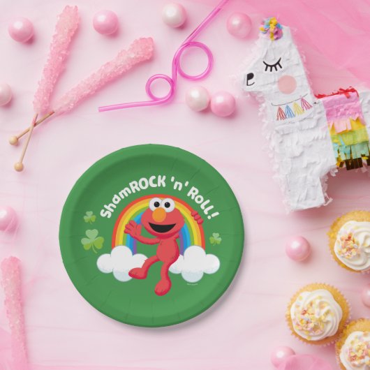 Elmo | Shamrock 'n' Roll Rainbow Papieren Bordje (Feest)