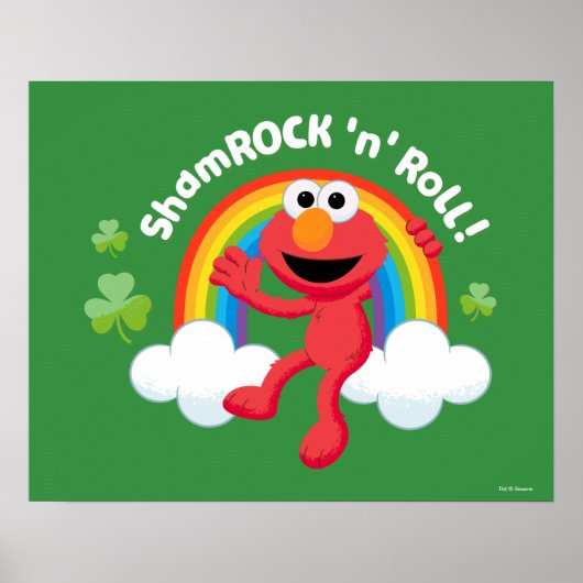Elmo | Shamrock 'n' Roll Rainbow Poster (Voorkant)