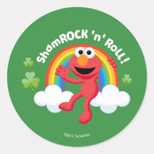 Elmo   Shamrock 'n' Roll Rainbow Ronde Sticker