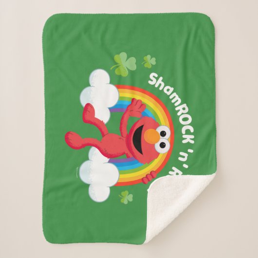 Elmo | Shamrock 'n' Roll Rainbow Sherpa Deken (Voorkant)