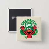 Elmo | Shamrock 'n' Roll Vierkante Button 5,1 Cm (Voorkant /achterkant)
