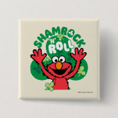 Elmo | Shamrock 'n' Roll Vierkante Button 5,1 Cm (Voorkant)