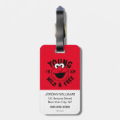Elmo Skate Logo - Young, Wild & Free 1969 Bagagelabel (Achterkant verticaal)