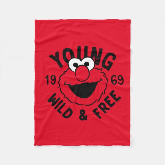 Elmo Skate Logo - Young, Wild & Free 1969 Fleece Deken (Voorkant)