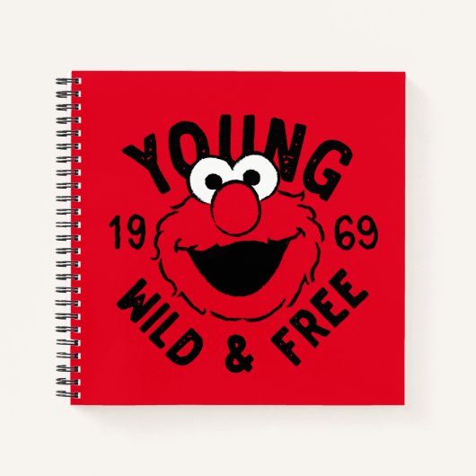 Elmo Skate Logo - Young, Wild & Free 1969 Notitieboek (Voorkant)