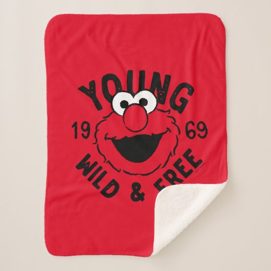 Elmo Skate Logo - Young, Wild & Free 1969 Sherpa Deken (Voorkant)