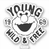 Elmo Skate Logo - Young, Wild & Free 1969 Sticker (Voorkant)