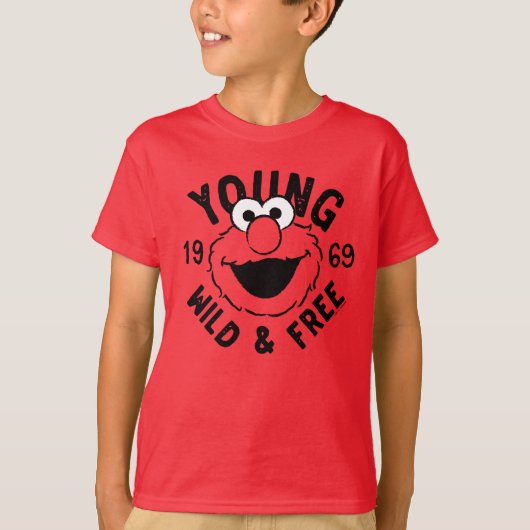 Elmo Skate Logo - Young, Wild & Free 1969 T-shirt (Voorkant)