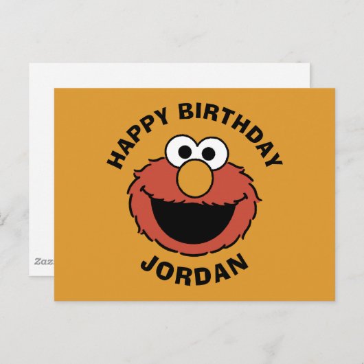 Elmo Smiling Face Briefkaart (Voorkant / Achterkant)