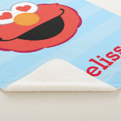 Elmo Smiling Face | Jouw namen toevoegen Sherpa Deken (3/4)