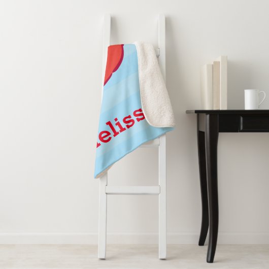 Elmo Smiling Face | Jouw namen toevoegen Sherpa Deken (In situ)