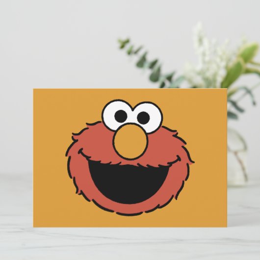 Elmo Smiling Face Kaart (Staand voorkant)