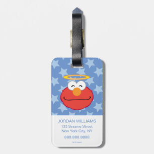 Elmo Smiling Face met Halo Bagagelabel