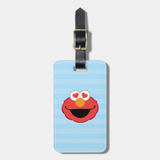 Elmo Smiling Face met Heart-Shaped Eyes Bagagelabel (Voorkant verticaal)