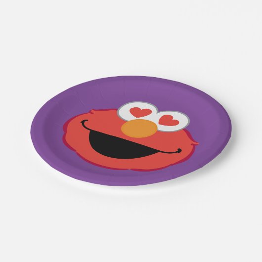 Elmo Smiling Face met Heart-Shaped Eyes Papieren Bordje (Gekanteld)