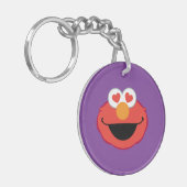 Elmo Smiling Face met Heart-Shaped Eyes Sleutelhanger (Voorkant Links)