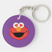 Elmo Smiling Face met Heart-Shaped Eyes Sleutelhanger (Achterkant)