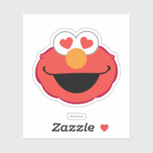 Elmo Smiling Face met Heart-Shaped Eyes Sticker