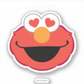 Elmo Smiling Face met Heart-Shaped Eyes Sticker (Voorkant)