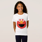 Elmo Smiling Face met Heart-Shaped Eyes T-shirt (Voorkant volledig)