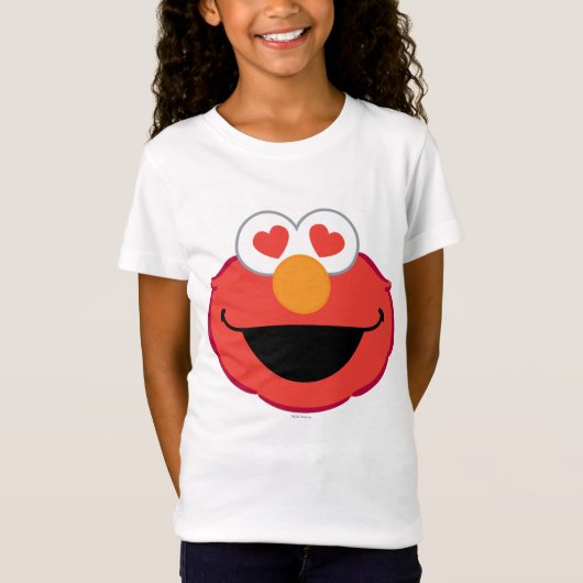 Elmo Smiling Face met Heart-Shaped Eyes T-shirt (Voorkant)