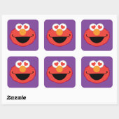 Elmo Smiling Face met Heart-Shaped Eyes Vierkante Sticker (Vel)