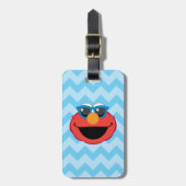 Elmo Smiling Face met zonnebrillen Bagagelabel (Voorkant verticaal)