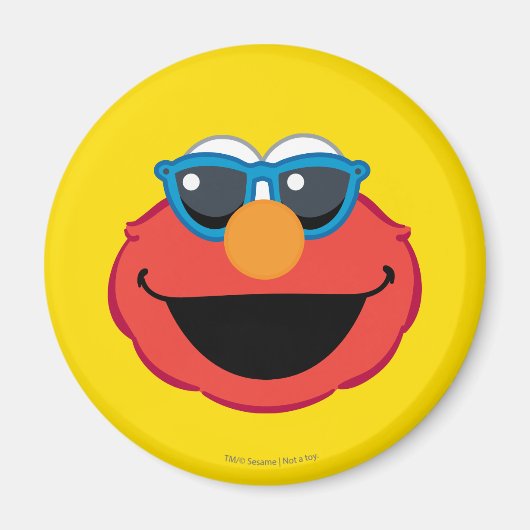 Elmo Smiling Face met zonnebrillen Magneet (Voorkant)